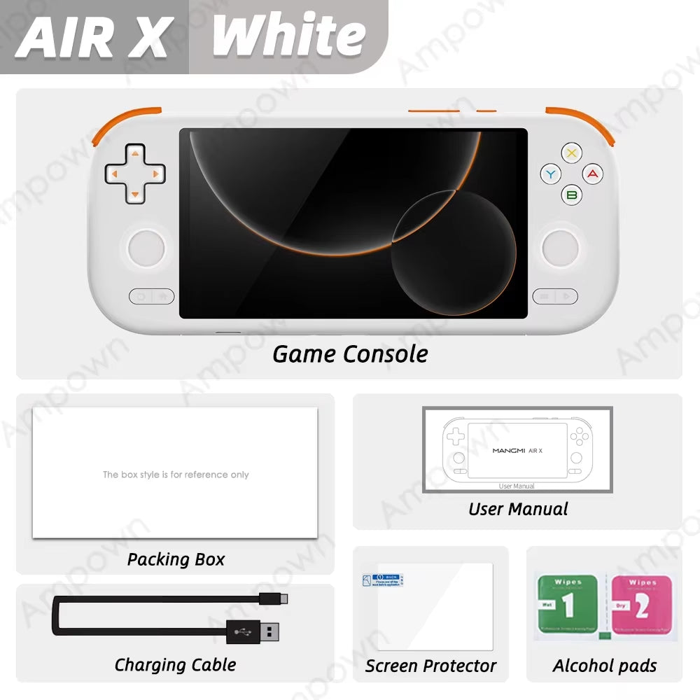 AIR X Handheld Game Console Qualcomm Snapdragon 662 5.5'' Touchscreen Android 14 Active Cooling Fan 15W Fast Charging RGB