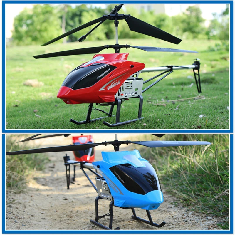 Rc Helicopter with Remote Control Extra Durable Big Plane Toy for Kids Drone Model Outdoor 3.5CH 80Cm Aircraft Large Helicoptero