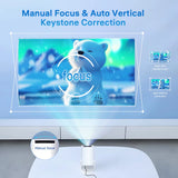 Projector X1BQ PRO 4K 290ANSI Android 14 Dual Wifi6 Allwinner H726 BT5.4 1280*720P Outdoor Video Home Theater Projector