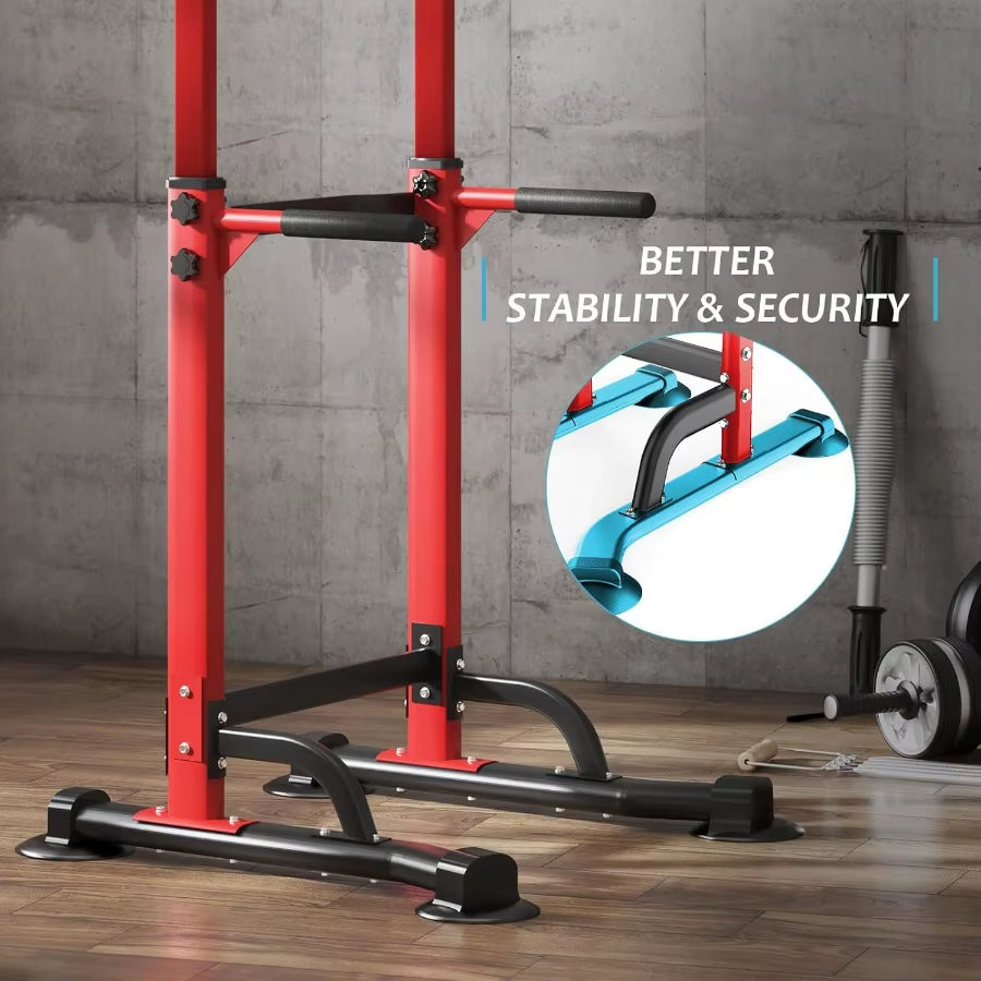 Power Tower Pull up Dip Station Multi-Function Fitness Equipment for Strength Training Adjustable Height Dip Stand for Home Gym