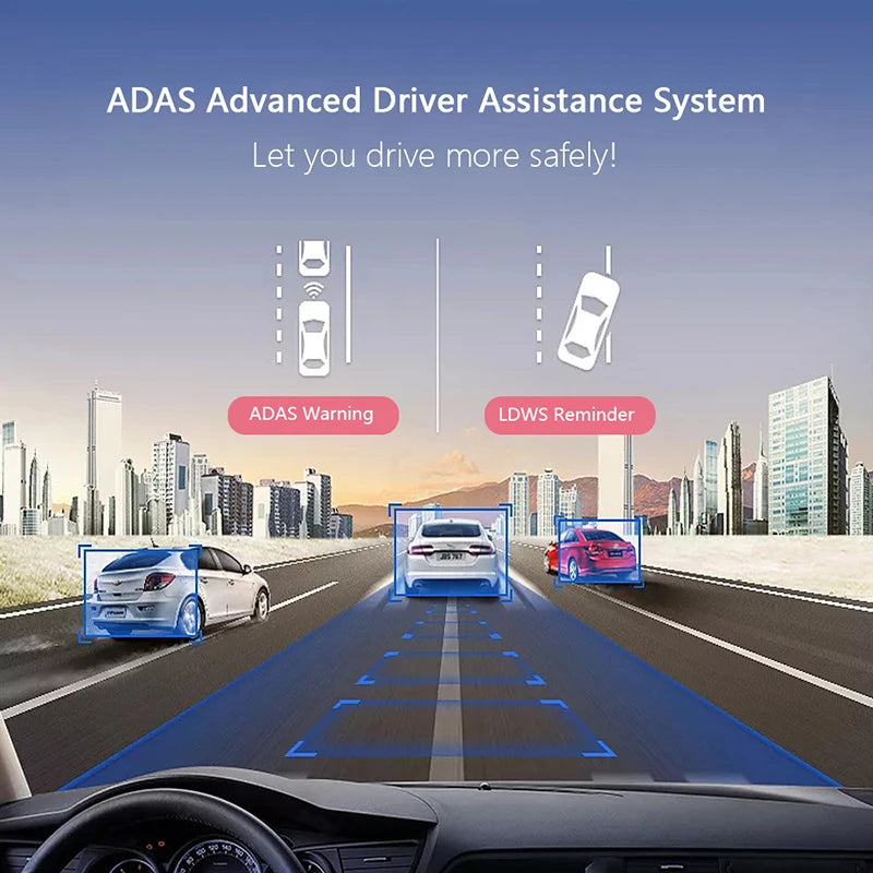 Car DVR 1080P Dash Cam for Cars DVD Android Player ADAS LDWS Navigation Unit Auto Audio Voice Alarm Car Assecories