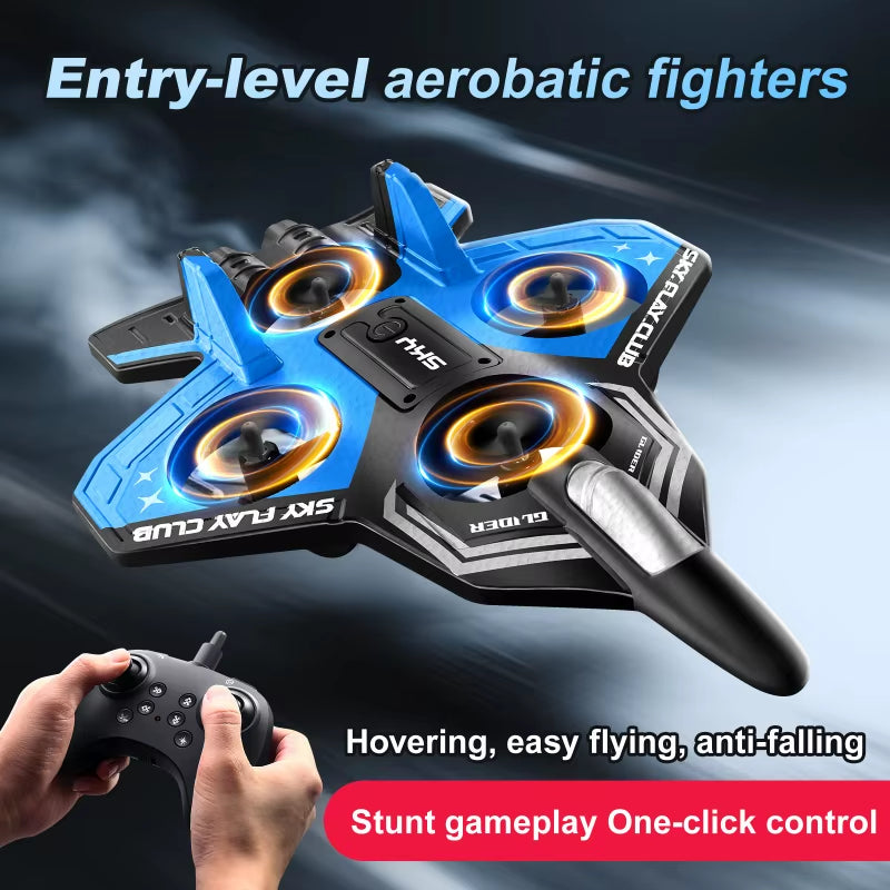 New YP3 Glider Flying Helicopter RC Hobby Jet Plane 2.4G Stunt Remote Control Foam Fighter Airplane Toy Drone with Light