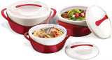 Insulated Casserole Dish Set with Lid 3-Piece Thermal Bowl Hot Pot Food Warmer Cooler Stainless Steel Gift for Moms