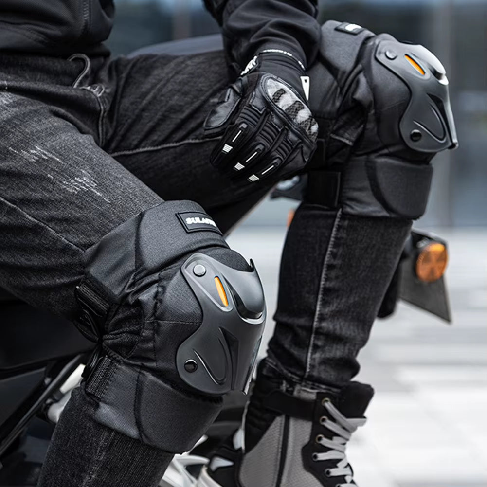 Motocross Knee Pads Anti-Fall Racing Knee Pads Comfortable Off-Road Knee Protector Motorcycle Elbow Protector for Cycling Racing