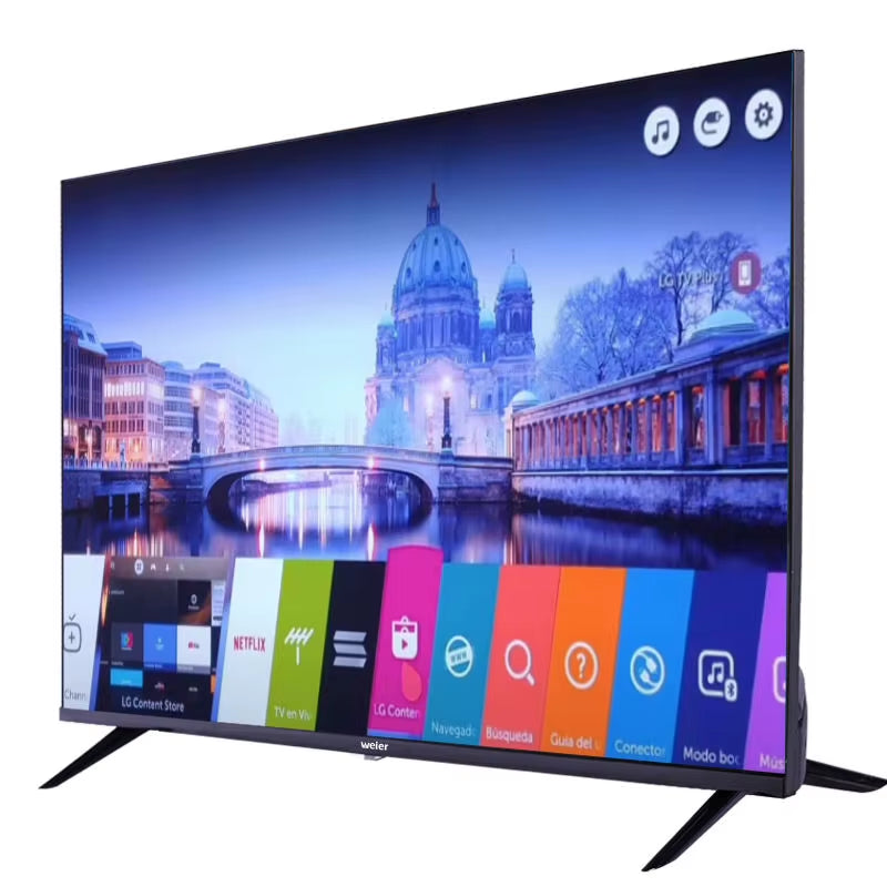 55 Inch 4K Android Smart TV Ultra HD with Wifi Built-In Youtube Netflix Support Ultra Thin Frameless Design 100-240V OEM ODM