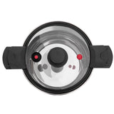 7L/7.4Qt 60Kpa Pressure Cooker, 201 Stainless Steel Pressure Pot with Lid and Non-Slip & Insulated Handle for 6-7 People