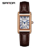 1116 New Fashion 2024 Elegant Design Rectangle Dial Water Resistant Quartz Movement Business Women Analog Wrist Watch