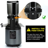 Cold Press Juicer with 4.2Inch Large Feed Chute for Whole Fruits and Vegetables Slow Juicing Extraction Machine with 250W Masti