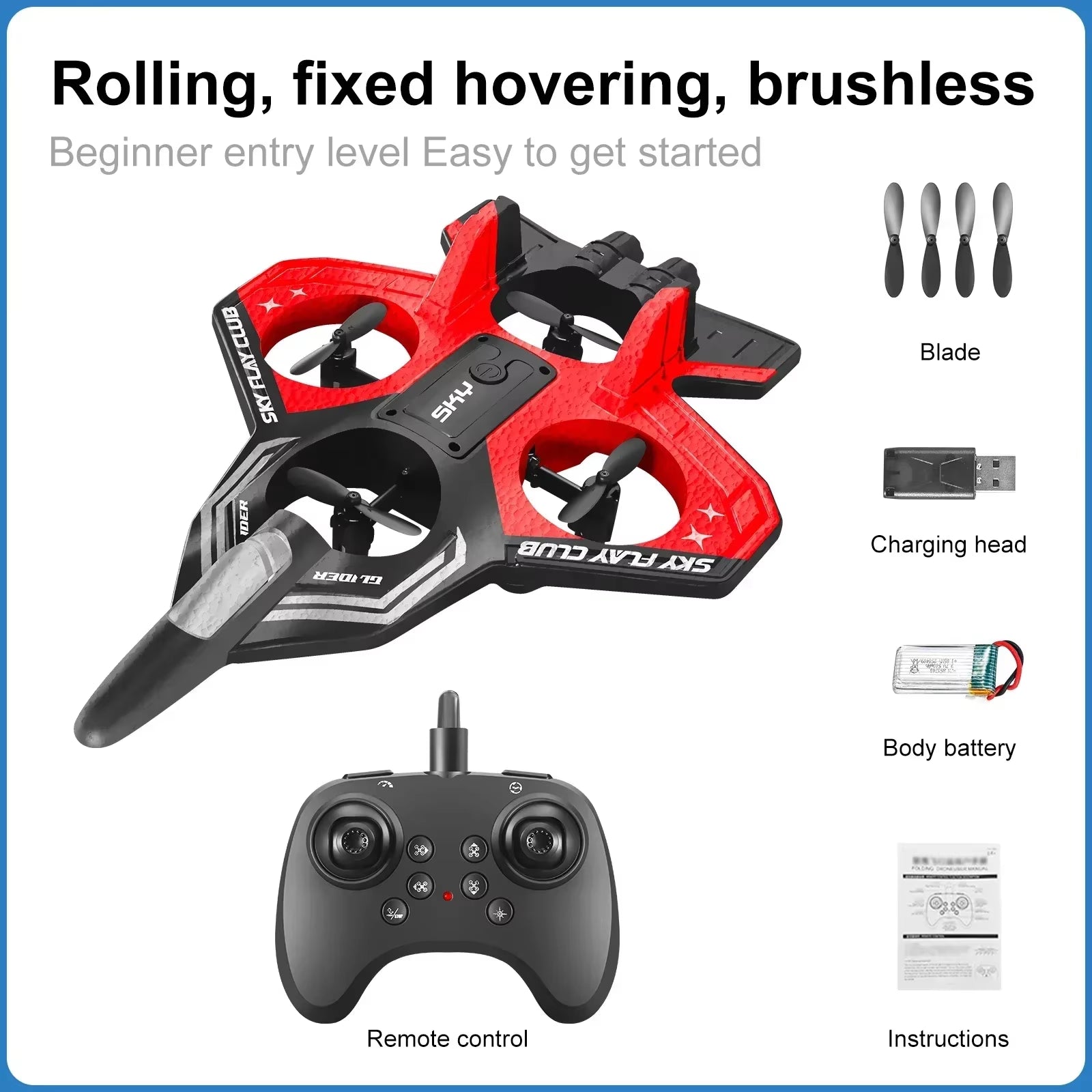 New YP3 Glider Flying Helicopter RC Hobby Jet Plane 2.4G Stunt Remote Control Foam Fighter Airplane Toy Drone with Light