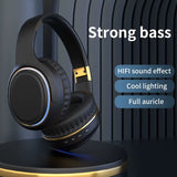 TWS Bluetooth Headphone Wireless Music Headset over the Ear High Fidelity Bass Stereo Sports Bluetooth Earphones with AUX Cable