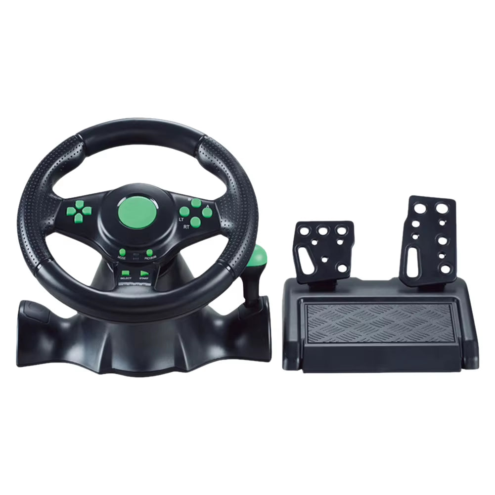 Racing Wheel & Pedals Dual Clutch Launch Control Computer USB Game Car Steering-Wheel for Switch/Xbox One/360/Ps4/Ps2/Ps3/Pc