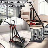 Foldable Air Walking Elliptical Machine for Home Gym - Low-Impact Cardio Trainer with LCD Monitor Extended Stride Non-Slip Peda