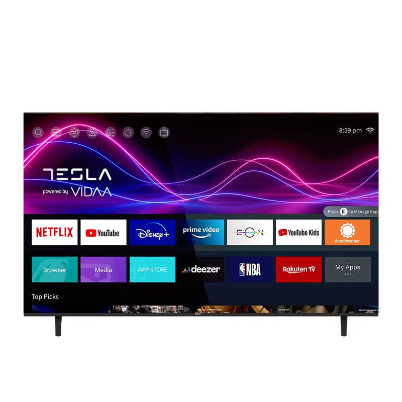 55 Inch 4K Android Smart TV Ultra HD with Wifi Built-In Youtube Netflix Support Ultra Thin Frameless Design 100-240V OEM ODM