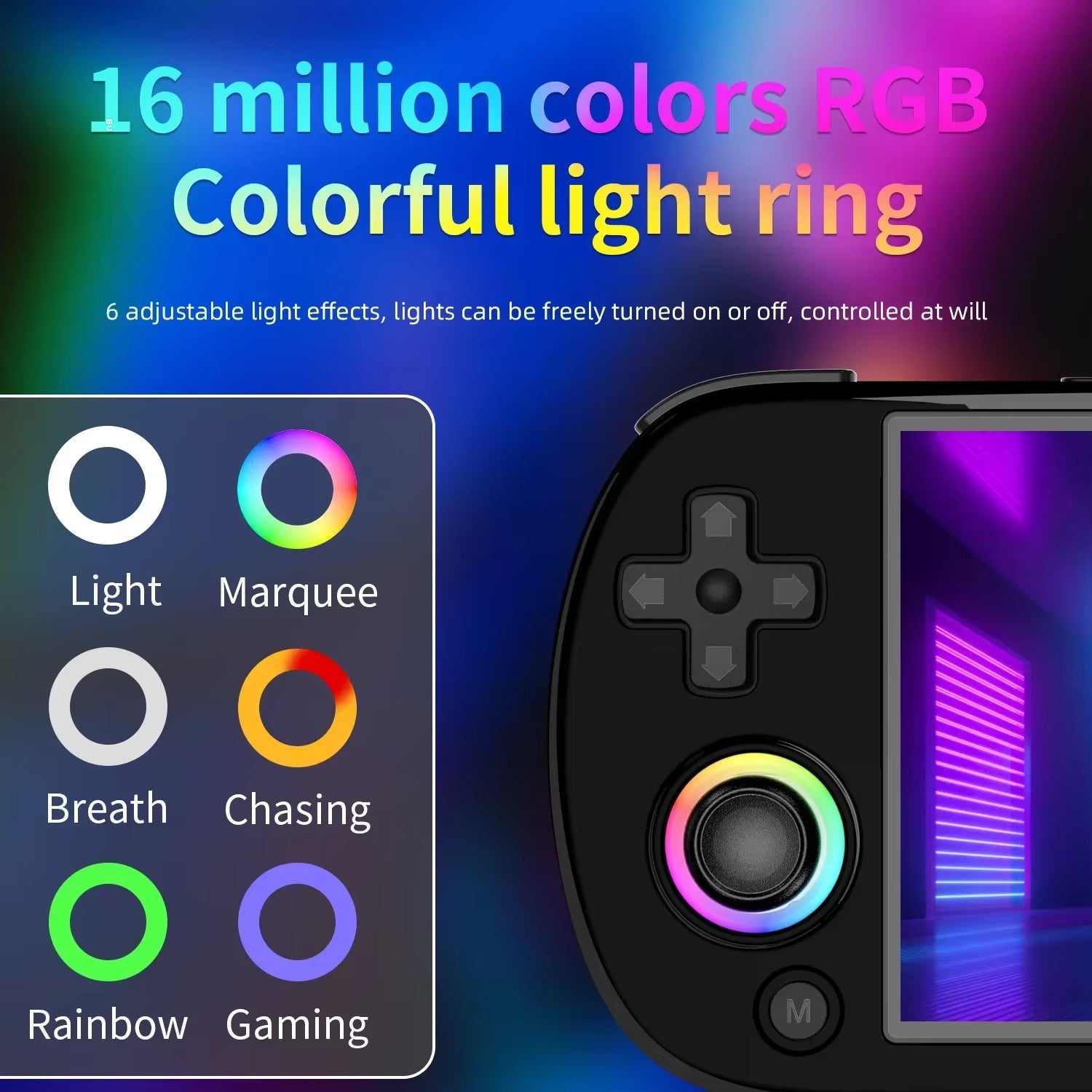 RG40XX H Handheld Game Console 4'' Screen Linux System Joystick RGB Lighting Effect RG40XXH Video Player Trimui Console