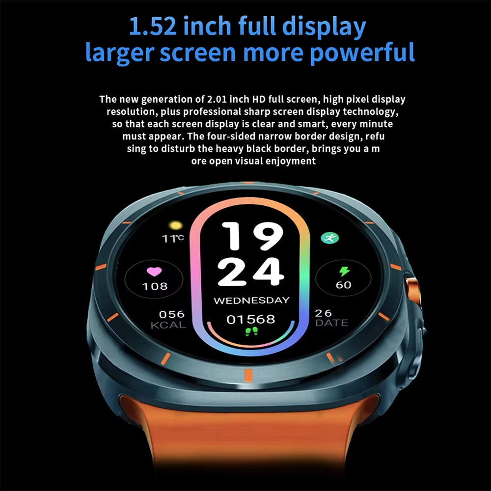 G.L Wear 2025 New Smartwatch for Men Heart Rate Monitoring Bluetooth Calling Fitness Tracking Pedometer Men'S Smartwatch