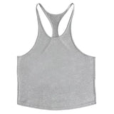 Plain Gym Fitness Bodybuilding Muscle Tank Tops Mens Running Sport Sleeveless Y-Back Vests Summer Cool Cotton Breathable Shirts