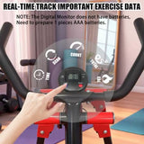 Foldable Air Walking Elliptical Machine for Home Gym - Low-Impact Cardio Trainer with LCD Monitor Extended Stride Non-Slip Peda
