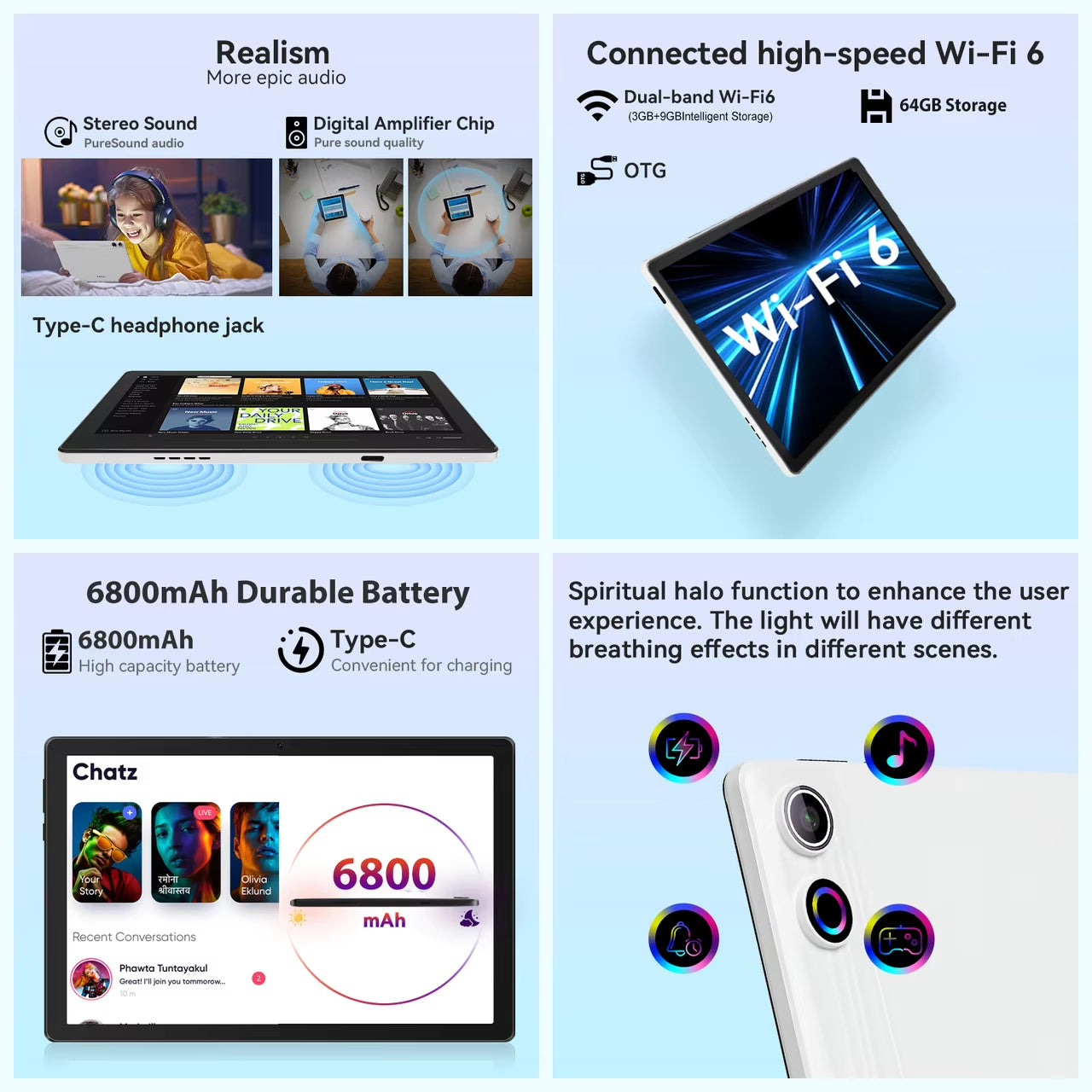 11-Inch Android 14 Tablet with Octa-Core Processor, 14GB RAM, 64GB Storage (Expandable to 1TB), 6800mAh Battery, Includes Protective Case, Stylus, Keyboard, Mouse, and Headphones