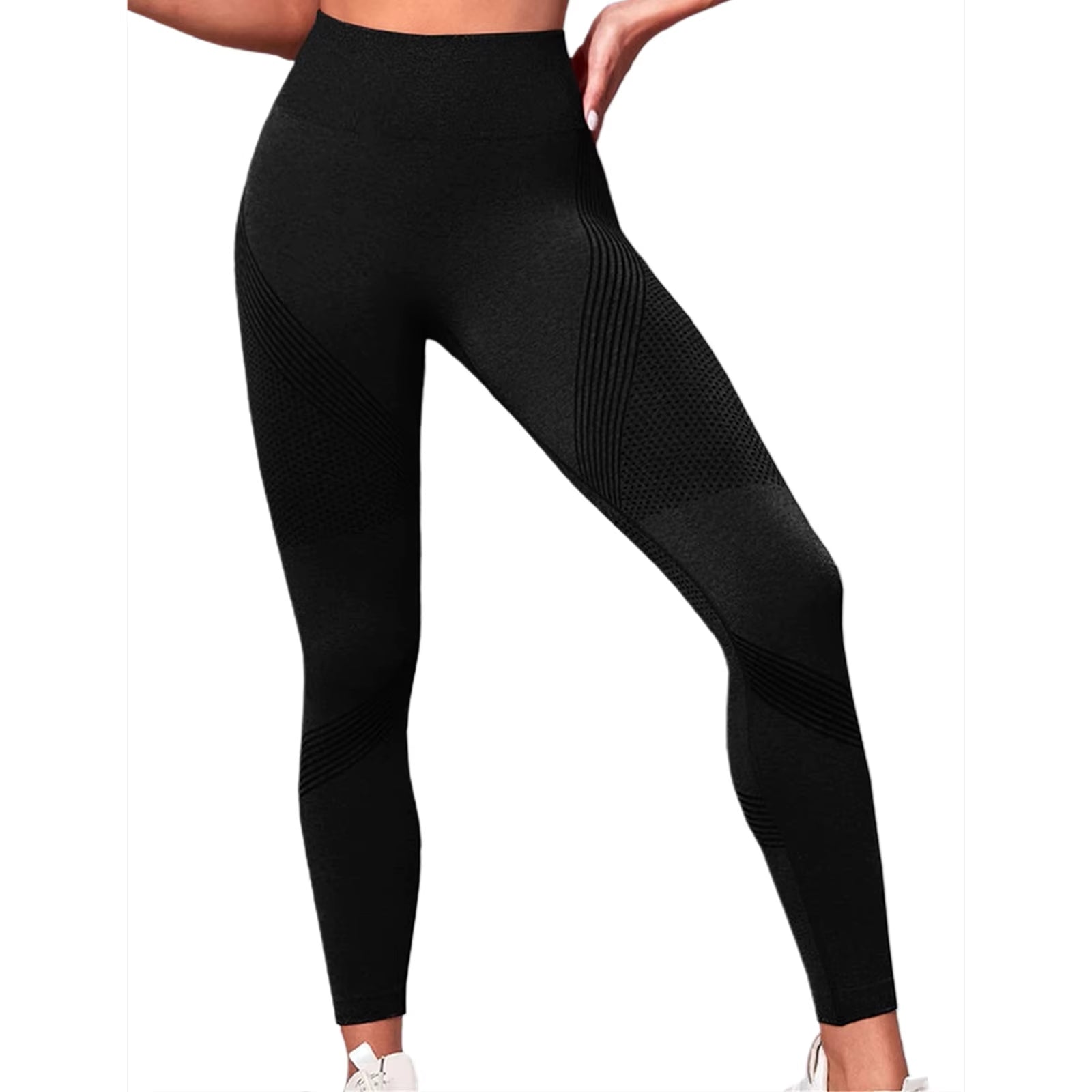 High Waist Compression Leggings with Butt Lift Technology for Women - Tummy Control Yoga Pants with Stretchy Contour Design