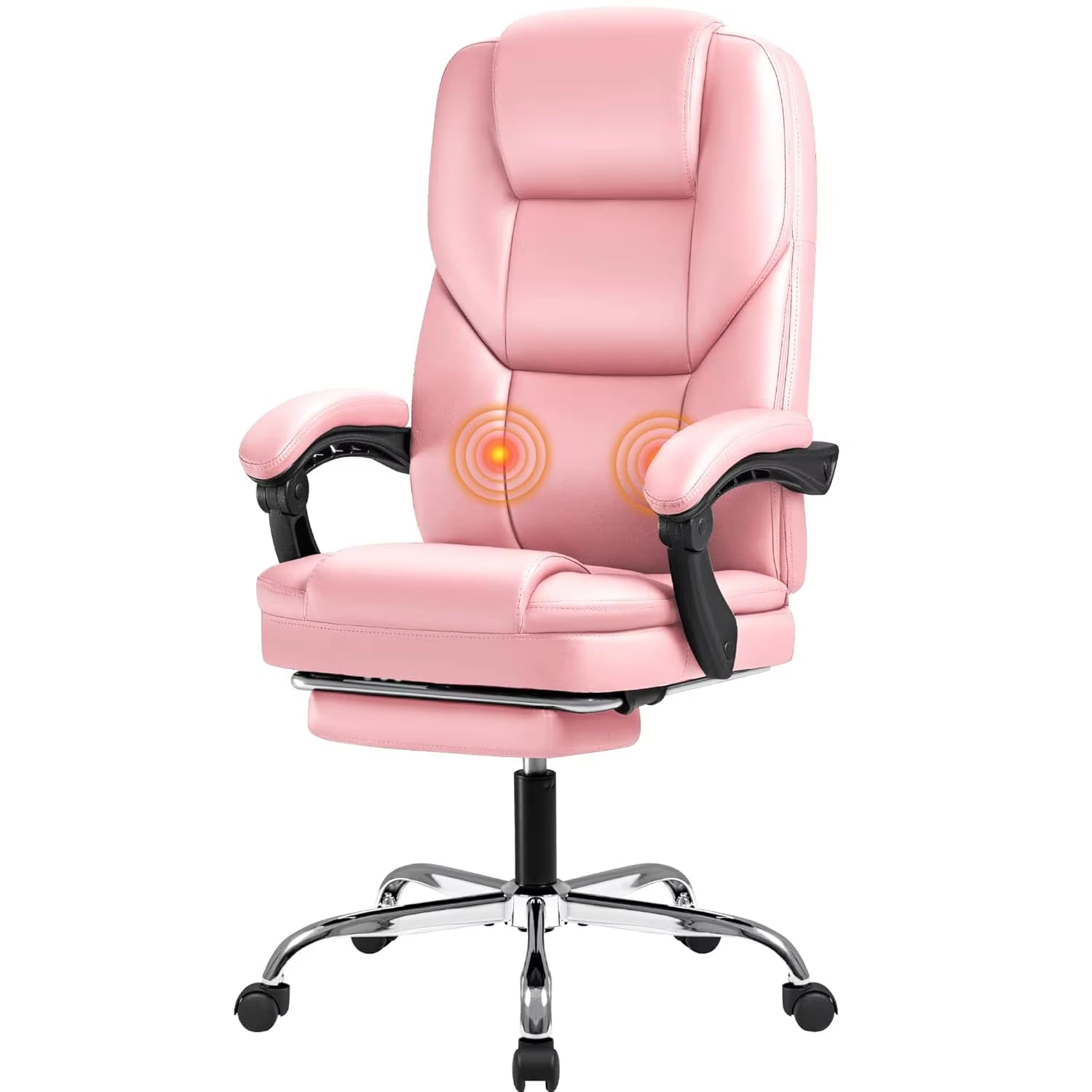 Ergonomic Executive Office Chair with Footrest for Big and Tall Users - Adjustable Reclining Desk Chair for Home and Office