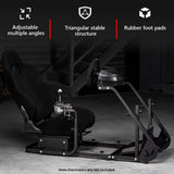 Racing Simulator Cockpit with Seat for Logitech, Thrustmaster, and Fanatec Steering Wheels: Compatible with G25, G27, G923, And