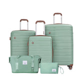 Luggage Sets 5 Piece,Suitcases with Double Spinner Wheels and TSA Lock,Hardcase 3 Set Luggage with Travel Duffle Bag