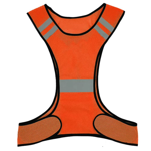 High Visibility Running Vest Breathable Night Work Safety Vest Lightweight Adjustable for Men Women Outdoor Night Riding