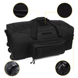 124L Large Capacity Tactical Duffel Bag Rolling Luggage for Heavy-Duty Camping Hiking Luggage Travel Suitcase