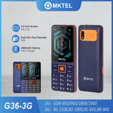 G36 3G Dual SIM Feature Phone with 2.4-Inch Screen, 1800mAh Battery, MP3/MP4/FM Radio, Bluetooth, and GPRS for Seniors