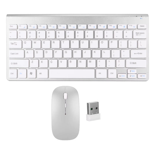 Wireless Keyboard Mouse Kit Slim Wireless Key Mouse Combo Portable Beautiful Power Saving Silent Button LED Indicator for Home
