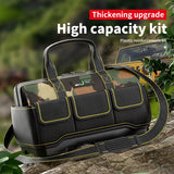 Large Soft-Sided Tool Bag with Reinforced Bottom - Spacious Multi-Pocket Design for Organizing Wrenches, Screwdrivers & Tools