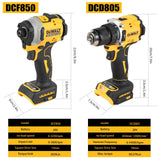 20V Max Lithium Brushless Combo Kit: Cordless Screwdriver, Impact Drill, and Tool Bag