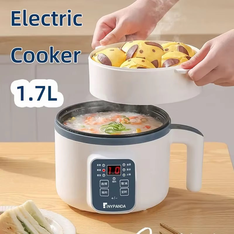 1.7L Electric Rice Cooker Single Double Layer 220V Multi Cooker Non-Stick Smart Mechanical Multicooker Steamed Rice Pot for Home
