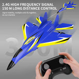Dwi RC Foam Aircraft Plane 2.4G Radio Control Glider Remote Control Fighter Cool Lighting Plane Glider Airplane Foam Boy Toy Gif