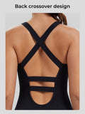 Knit Booty Lifting Bodysuit, Quick-Dry Running Yoga Outfit, Sport Pilates Gear, for Fashion Street Style Blogging Daily