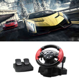 PC Games Racing Driving Simulator Steering Wheel and Pedal Set For