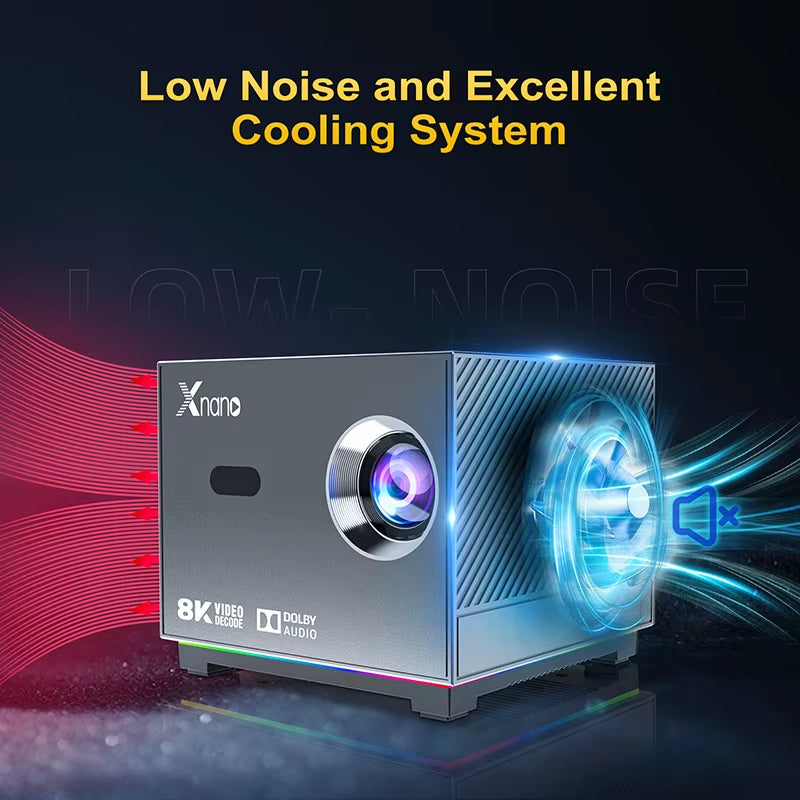300ANSI Projector 8K/4K Wifi 5G Voice Remote Portable Smart Movie Projector with LED Lighting BT5.0 Bulit-In More App