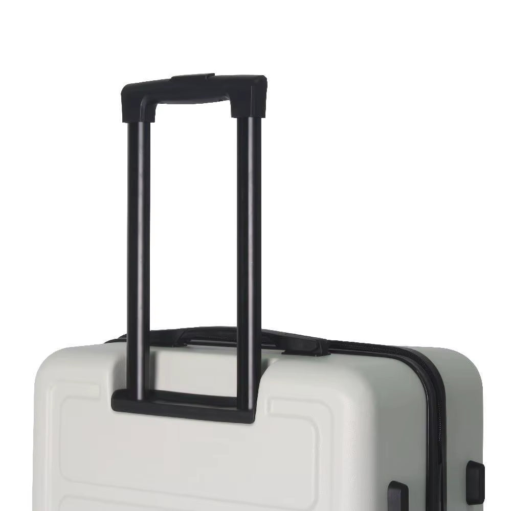 3Pc ABS Hardshell Lightweight Luggage Set Durable Spinner Wheel Suitcases 20 24 28 Inch White Complete Travel Set