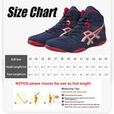 2024 Men Women High Top Pro Wrestling Shoes Size 33-45 Light Weight Boxing Sneakers Kid Gym Training Fighting Boots Black Blue