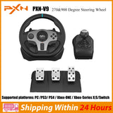 V9 Volante PC Steering Wheel Gaming 270°/900° Racing Wheel for PS4/PS3/PC Windows 7,8,10,11/Switch/Xbox One/Xbox Series X/S