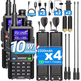 5RM Multi Band Walkie Talkie 10W Wireless Copy Frequency Type-C Charger 999CH NOAA K5 plus for UV-5R UV-5RH Ham Radio