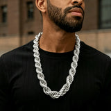 12mm Fashionable Men's Necklace, Featuring A High-end Hip-hop Style, Is Perfect for Music Festivals. It's Fashionable And Versatile, Making It The Perfect Gift for Your Boyfriend