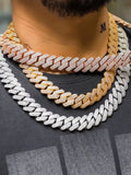 Hip Hop Jewelry Men Iced Out Chains Big Heavy 25mm Six Rows Cz Stone Cuban Link Chain High Quality Bling Necklace ﻿