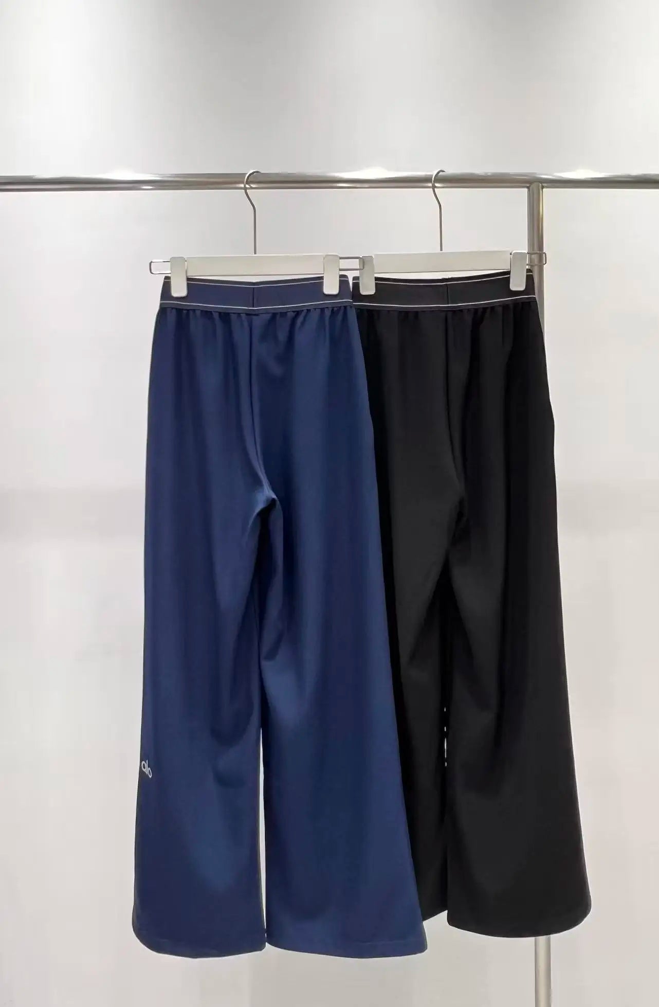 2026 New Style Womens Spliced Waist Casual Straight Pants Size M L Comfortable and Versatile Code 041
