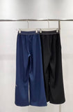 2026 New Style Womens Spliced Waist Casual Straight Pants Size M L Comfortable and Versatile Code 041
