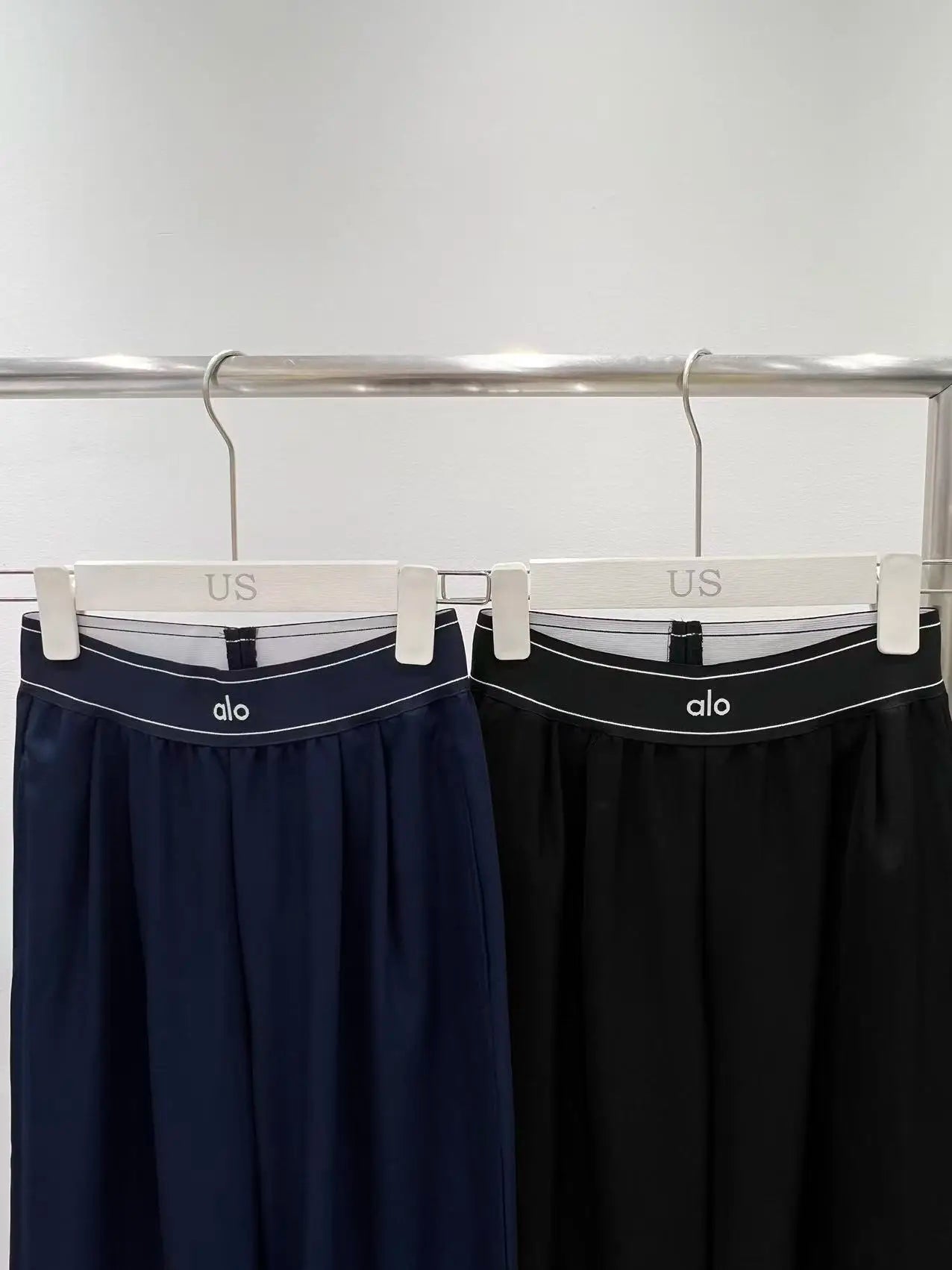 2026 New Style Womens Spliced Waist Casual Straight Pants Size M L Comfortable and Versatile Code 041