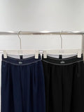 2026 New Style Womens Spliced Waist Casual Straight Pants Size M L Comfortable and Versatile Code 041