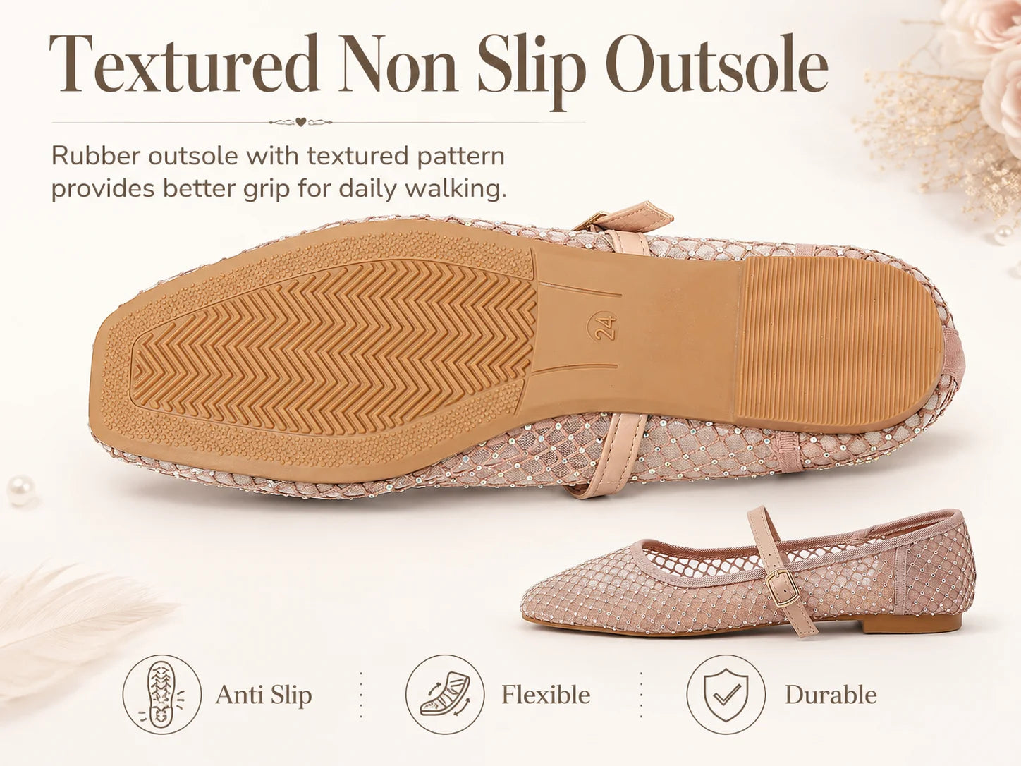 2026 Women's Mesh Ballet Flats Pointed Toe Breathable Flat Shoes Elegant Casual Slip On Shoes For Office Travel