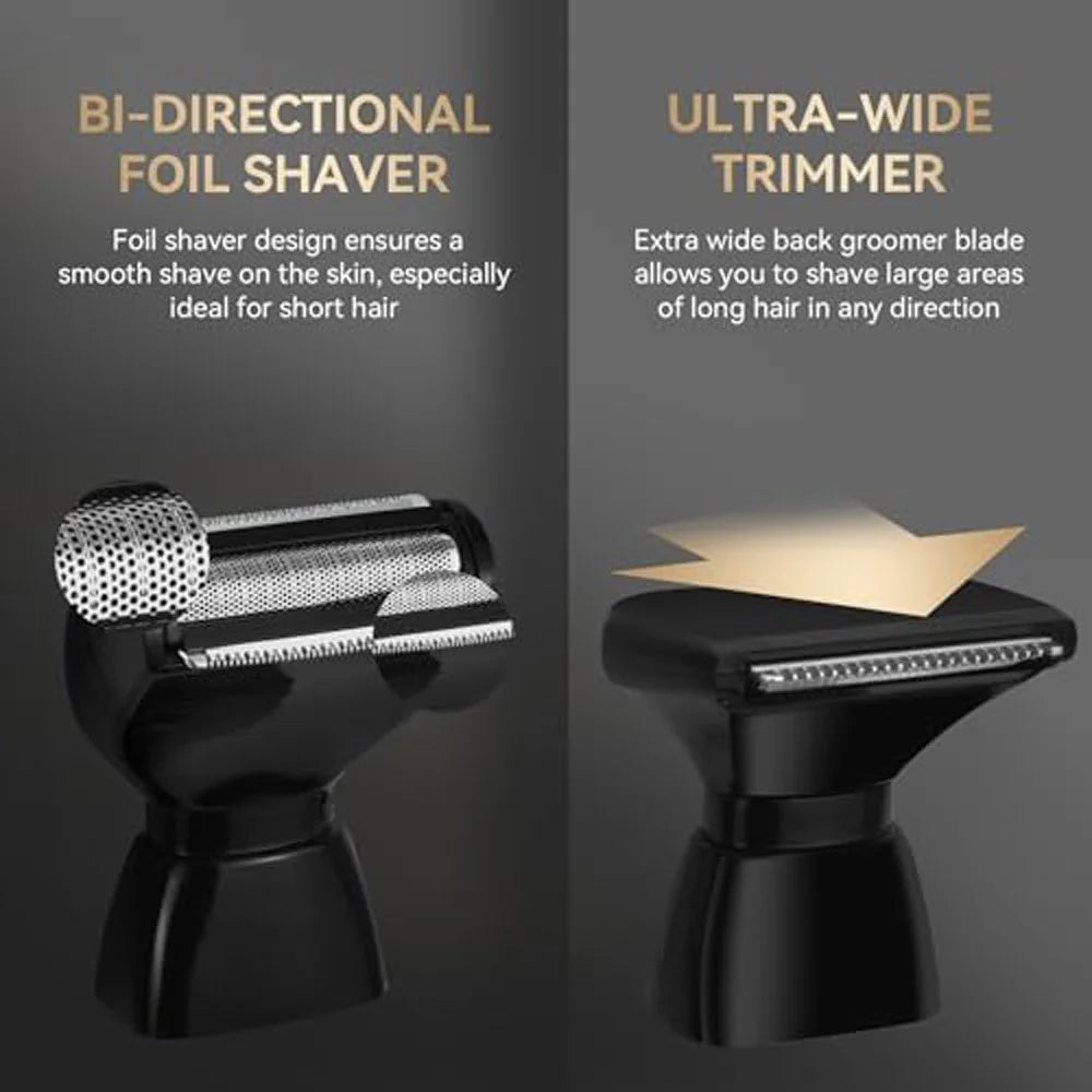 Long Handle Electric Back Shaver For Men USB Rechargeable Body Hair Removal Razor
