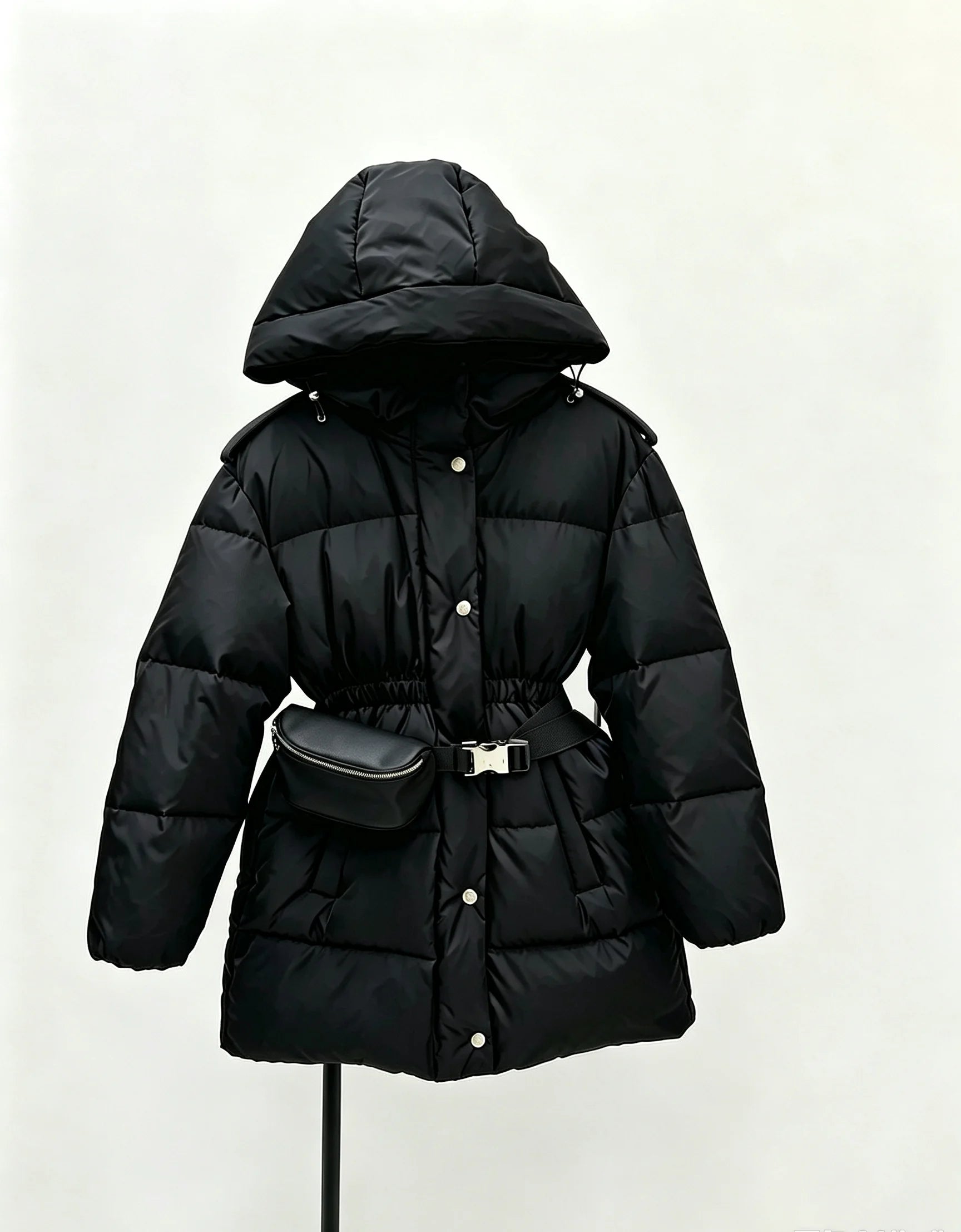 Stylish Women's Cinched-Waist Down Jacket – Latest 26SS Collection LH01